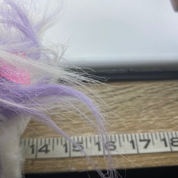 Bear Surprise Plush White Purple Stuffed Animal Toy 14" Polyester Fiber NO BABY - Picture 9 of 9